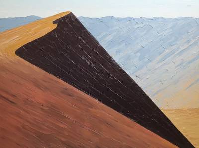 "Seaward Kaikouras from Wardle" - Painting by Andy Buchanan, an artist from Canterbury, New Zealand.