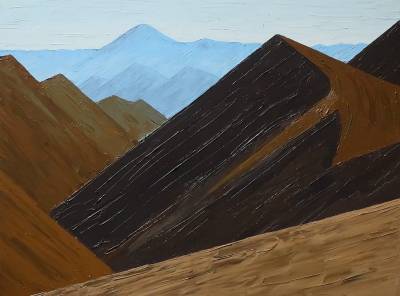 "Mt St Bernard from Blind Saddle" - Painting by Andy Buchanan, an artist from Canterbury, New Zealand.