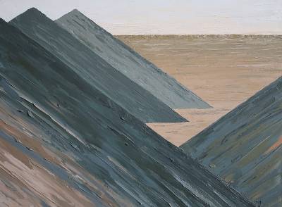 "Mt St Bernard from Broken Hill" - Painting by Andy Buchanan, an artist from Canterbury, New Zealand.