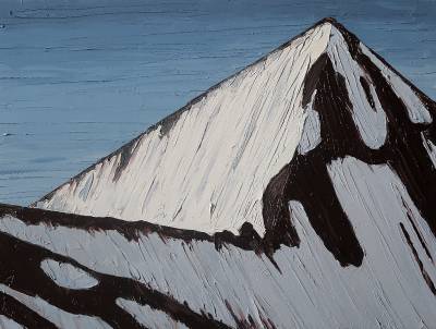 "Mt Moki from Duessa Peak #1" - Painting by Andy Buchanan, an artist from Canterbury, New Zealand.