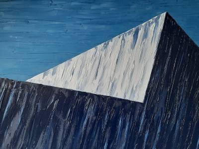 "Mt Moki from Duessa Peak #2" - Painting by Andy Buchanan, an artist from Canterbury, New Zealand.